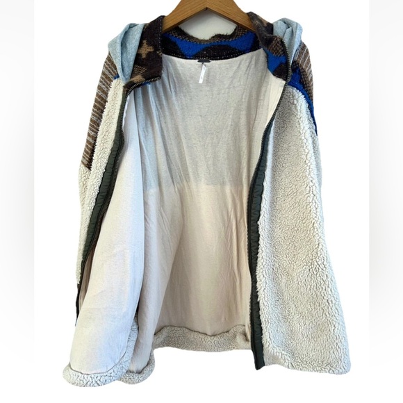 Free People In The Clouds Cardi Fleece Zip Up Hoodie Jacket Size XL - Picture 11 of 16